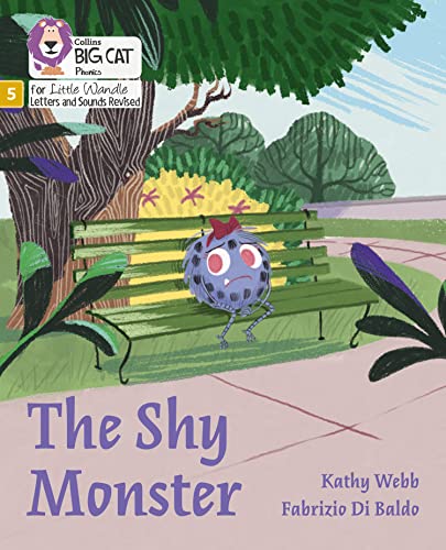 Book cover: a blue, fluffy monster sits sadly on a park bench.
