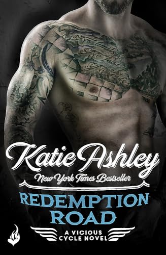 Book cover featuring a heavily tattooed man’s torso and the title “Redemption Road.”