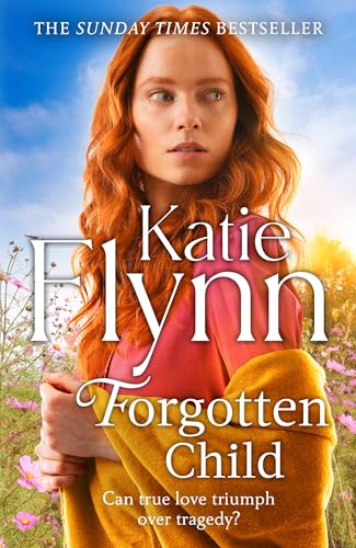 Book cover: red-haired woman in a field, title "Forgotten Child" by Katie Flynn.
