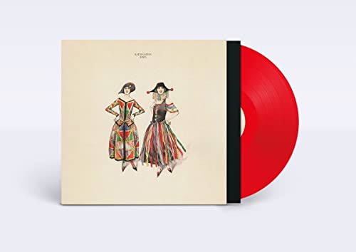 Katie Gately's "Fawn" vinyl record with illustrated cover and red disc.