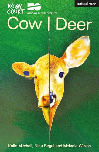 Play cover: split image of a cow and deer’s head, green background.