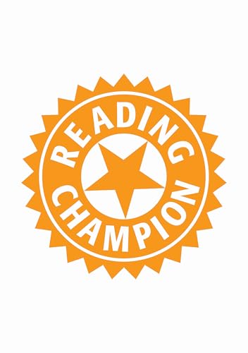 Orange starburst-shaped "Reading Champion" logo with white text and star.