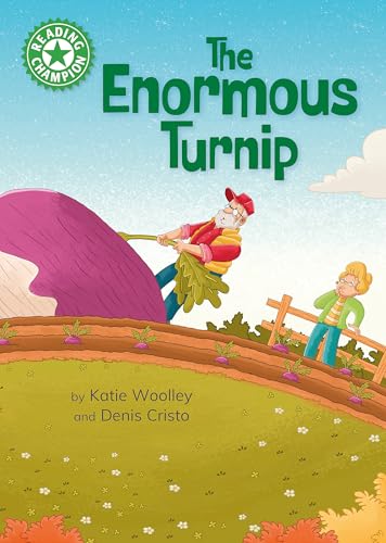 Book cover depicting a farmer pulling a very large turnip from the ground.
