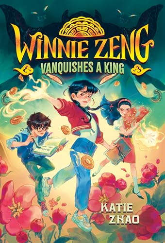 Book cover: three young people with magical energy and flowers.