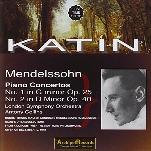 CD cover for Katin’s piano concertos with a portrait and trees.