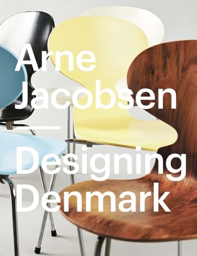Book cover featuring colorful mid-century modern chairs by Arne Jacobsen.