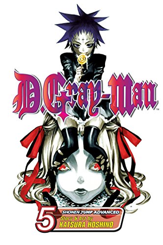 D.Gray-man volume 5 manga cover featuring a character with long hair and a doll.