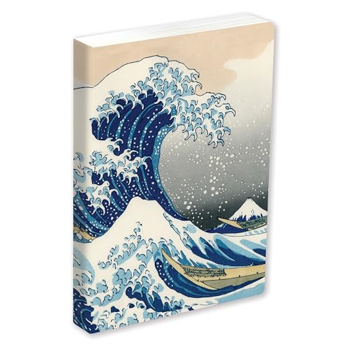 Notebook with a cover depicting Hokusaiās āThe Great Waveā woodblock print.