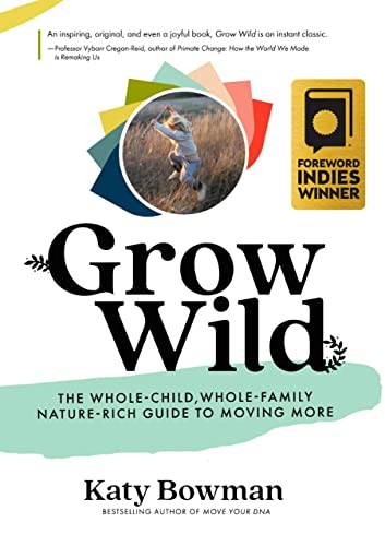 Book cover: “Grow Wild” with a child running in a field.