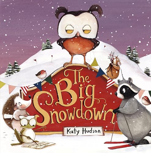 Book cover: animals gathered in a snowy landscape with festive banners.