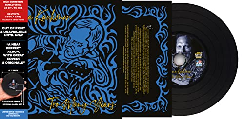 Jorma Kaukonen’s “Too Many Years” CD in black and blue packaging.