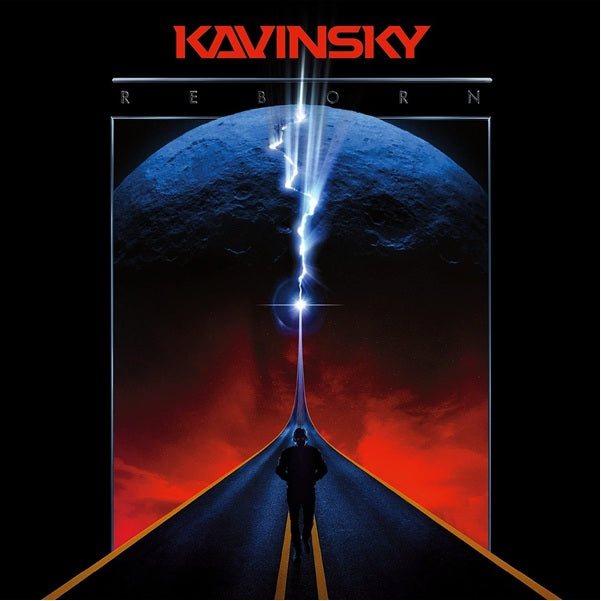 Kavinsky album cover: a lone figure walks toward a bright, distant light.