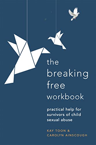Book cover with origami birds and text: “The Breaking Free Workbook.”