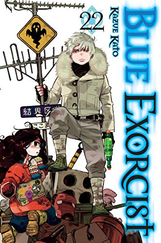 Manga cover featuring a boy with white hair and a girl standing amidst debris.