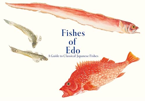 Vintage-style illustrations of various Japanese fishes with title text.