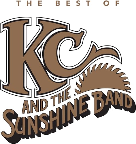 KC and The Sunshine Band logo with brown lettering and sun rays.