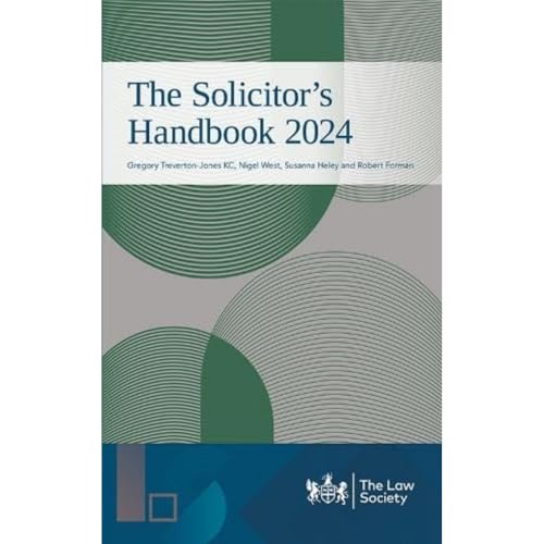 The Solicitor’s Handbook 2024 book cover, dark blue and green design.