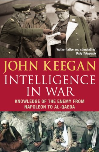 Book cover: "Intelligence In War" with historical military figures.