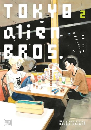 “Tokyo Alien Bros., Vol. 2” cover: two young men at a diner table.