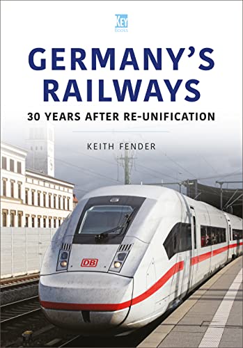 Book cover: German high-speed train at a station, titled "Germany's Railways".