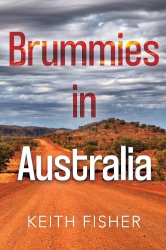 Book cover: “Brummies in Australia” with a red dirt road landscape.