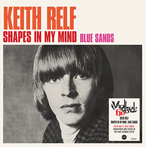 Keith Relf's "Shapes In My Mind" 7" single cover with portrait.
