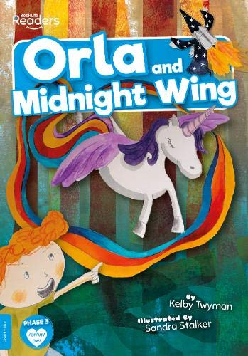 Book cover: girl, unicorn, and winged figure with colorful, swirling background.