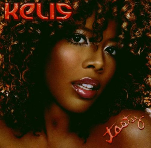 Kelis album cover, “Tasty”, featuring a close-up portrait of the artist.