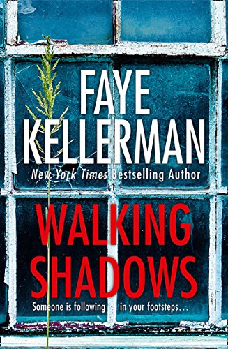 Book cover: "Walking Shadows" by Faye Kellerman, with window and grass.