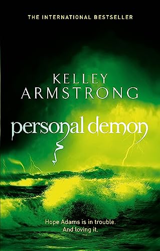 Book cover: green and black abstract design with white title "personal demon".