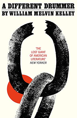 Book cover: black and red abstract design, white title "A Different Drummer.