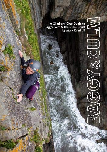 Climbing guide book cover featuring a rock climber near a waterfall.