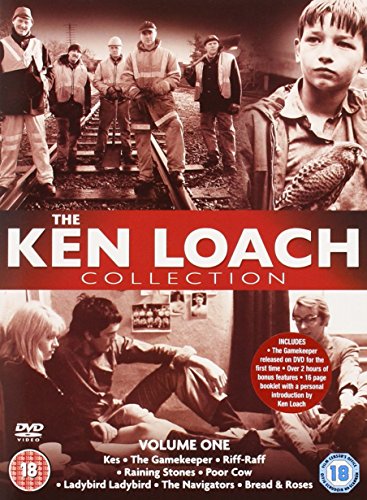 DVD cover for “Ken Loach Vol.1” featuring scenes from British social realism films.
