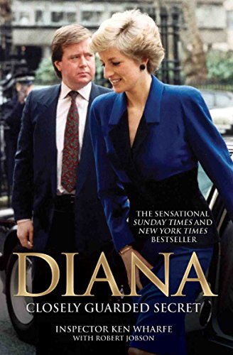 Book cover featuring Princess Diana and a security officer in blue.