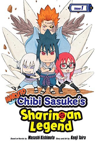 Cover of "Naruto" manga volume featuring chibi Sasuke and other characters.
