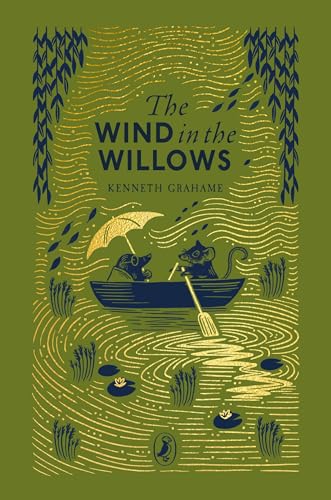 Book cover of "The Wind in the Willows" with animals in a boat.