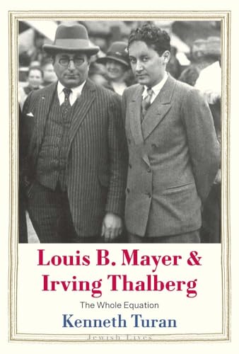 Black and white photo of two men, Louis B. Mayer and Irving Thalberg, book cover.
