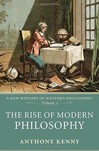 Book cover depicting a man writing with globes and books nearby.