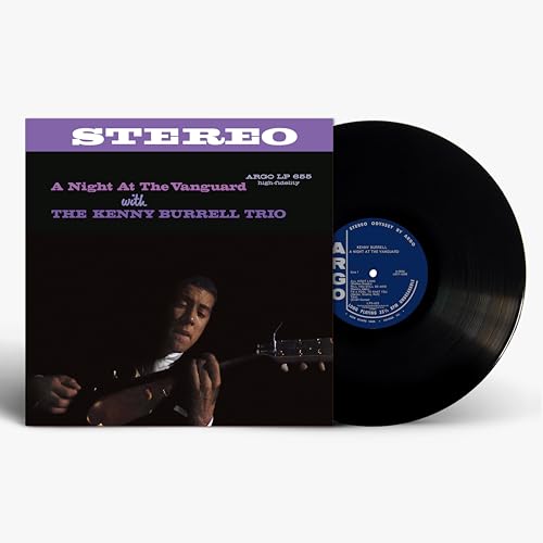 Kenny Burrell Trio vinyl record with album cover featuring guitarist.