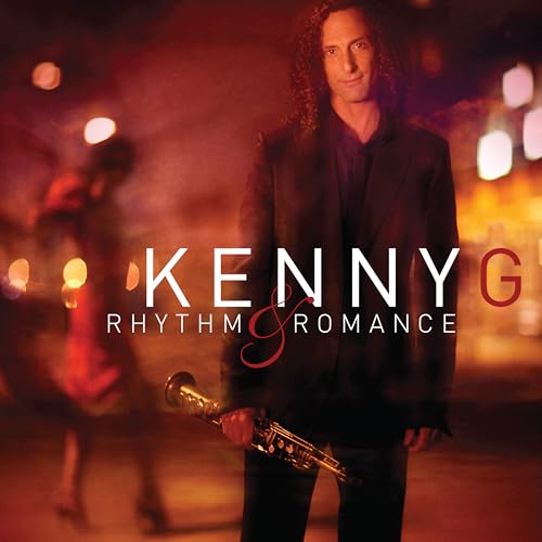 Kenny G with saxophone, album cover for "Rhythm & Romance".
