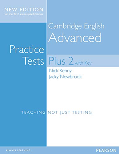 Cover of "Cambridge English Advanced Practice Tests Plus 2" textbook.