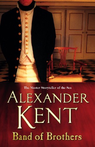Book cover: man in naval uniform, red chair, dark and gold tones.