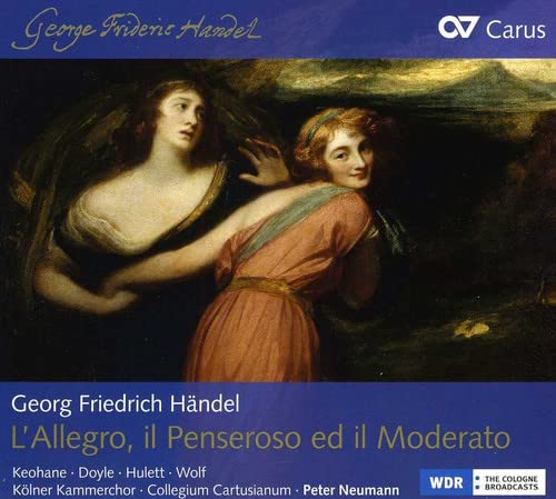 CD cover for Handel’s “L’Allegro, il Penseroso ed il Moderato” featuring painting.