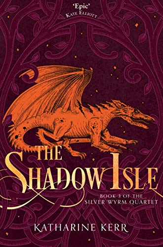 Book cover: orange dragon illustration with ornate purple and gold text.