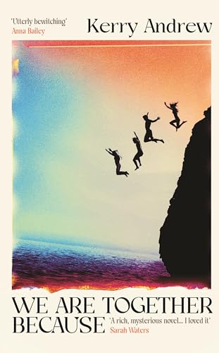 Book cover: people jumping from a cliff toward the ocean.