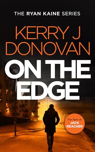 Book cover: dark cityscape, lone figure with back to viewer, title "On the Edge".