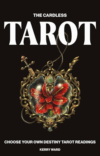 Book cover featuring ornate gold frame, red flower, and tarot title.