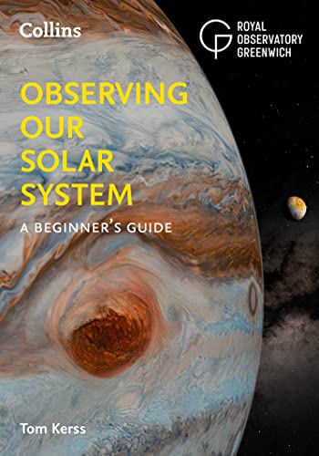 Book cover: “Observing Our Solar System” with Jupiter and Earth.