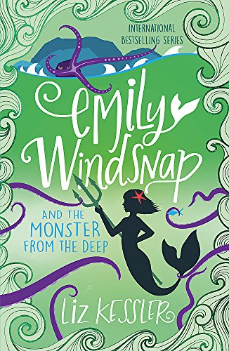 Book cover: mermaid silhouette, octopus, and swirling green waves.