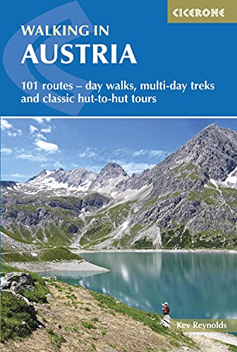 Book cover: "Walking in Austria" with mountain and lake landscape.